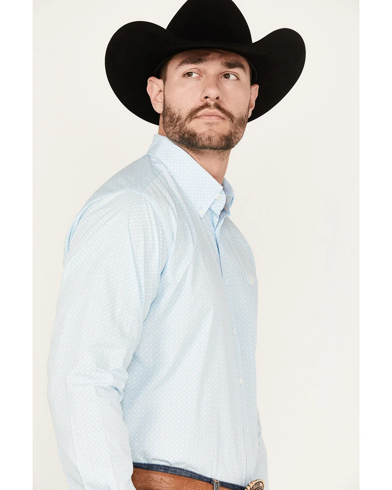 Cinch Men's Geo Print Long Sleeve Button-Down Western Shirt