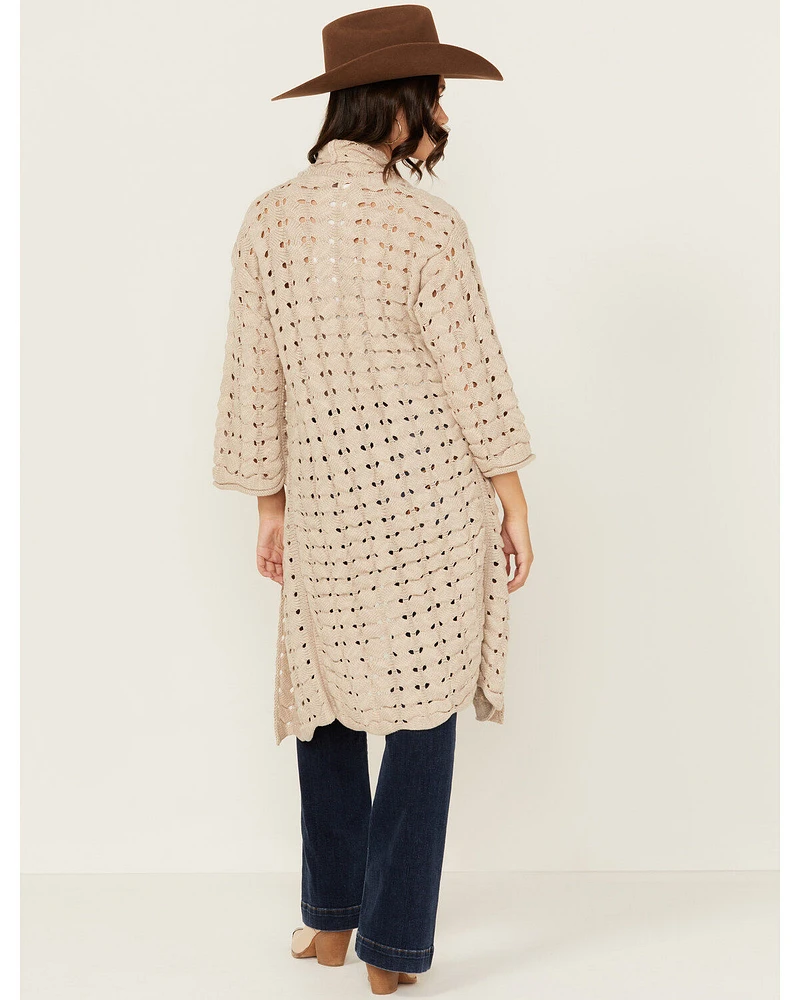 Shyanne Women's Solid Open Knit Duster