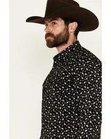 Moonshine Spirit Men's Good Vibes Floral Long Sleeve Snap Western Shirt