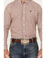 Cinch Men's Plaid Print Long Sleeve Button-Down Western Shirt