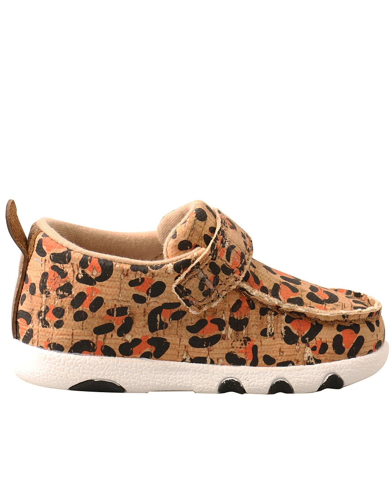 Twisted X Infant Girls' Leopard Print Driving Mocs