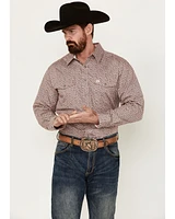Panhandle Select Men's Printed Long Sleeve Pearl Snap Western Shirt