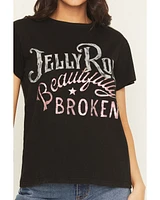 People of Leisure Women's Jelly Roll Beautifully Broken Short Sleeve Graphic Tee