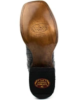 El Dorado Men's Exotic Scallop American Alligator Western Boot - Broad Square Toe