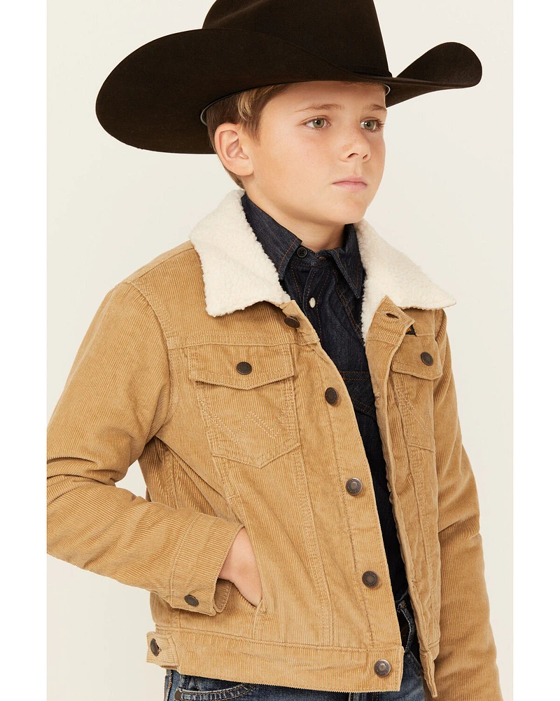 Wrangler Boys' Sherpa Lined Corduroy Jacket