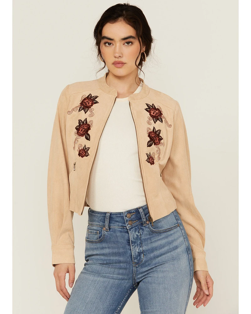 Shyanne Women's Embroidered Faux Suede Jacket