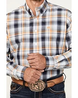 Cinch Men's Plaid Print Long Sleeve Button-Down Western Shirt