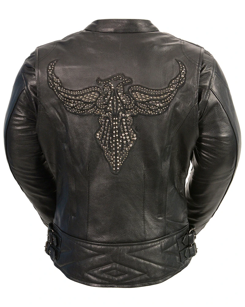 Milwaukee Leather Women's Concealed Carry Embroidered Phoenix Jacket