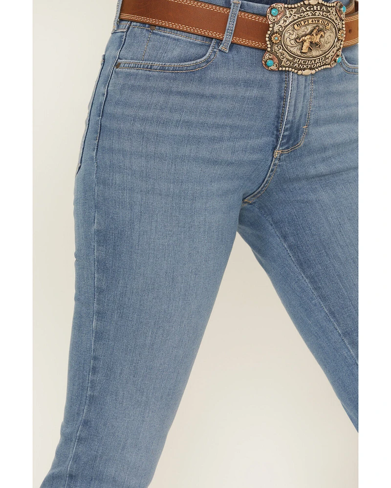 Wrangler Women's Palmer Medium Wash High Rise Bespoke Bootcut Stretch Denim Jeans