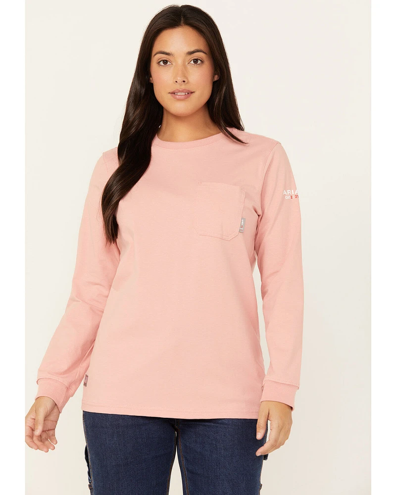 Ariat Women's FR American Rose Long Sleeve Work T-Shirt