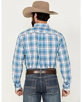 Ariat Men's Pro Series Griffin Team Logo Plaid Print Long Sleeve Button-Down Western Shirt