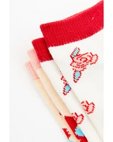 RANK 45® Girls' Floral & Horse Print Crew Socks - 2-Pack