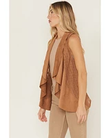 Shyanne Women's Cascade Lace Faux Suede Vest