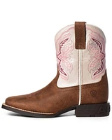 Ariat Girls' Double Kicker Western Boots - Broad Square Toe