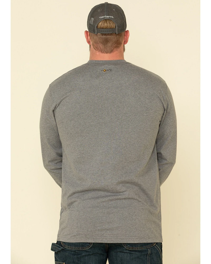 Carhartt Men's Granite FR Midweight Signature Logo Long Sleeve Work Shirt - Tall