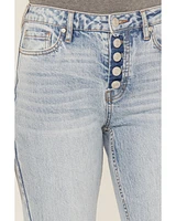 Cleo + Wolf Women's Light Wash High Rise Slim Bootcut Jeans