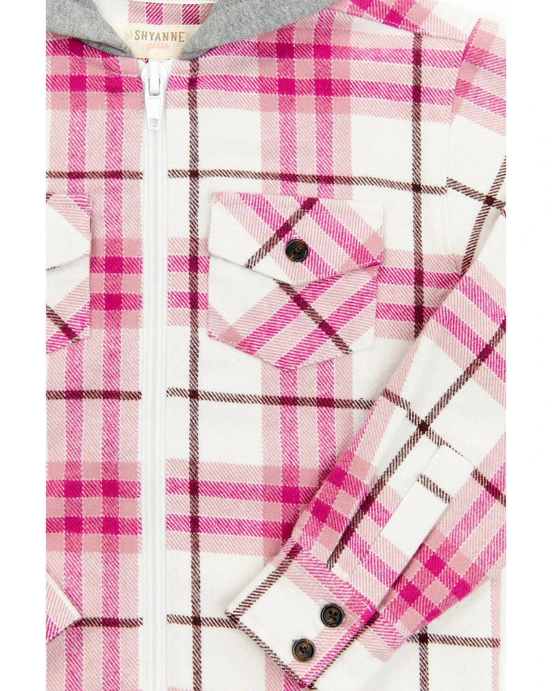 Shyanne Toddler Girls' Plaid Print Long Sleeve Flannel Shacket