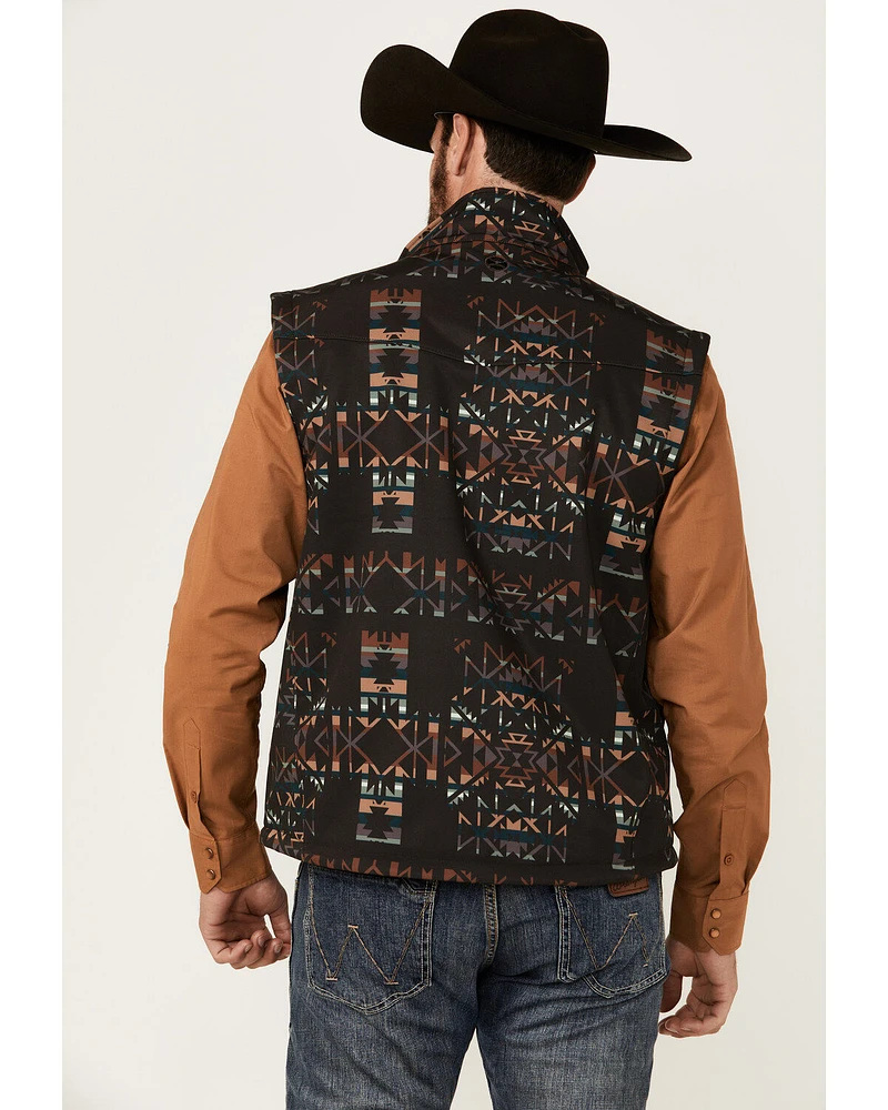 Hooey Men's Southwestern Print Softshell Vest