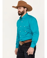 Roper Men's Amarillo Solid Long Sleeve Stretch Button Down Western Shirt