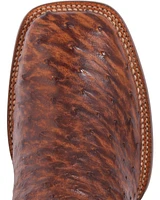 El Dorado Men's Handmade Full Quill Ostrich Stockman Boots - Broad Square Toe