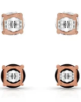 Montana Silversmiths Women's Opposites Attract Double Crystal Post Earring Set - 2 Piece