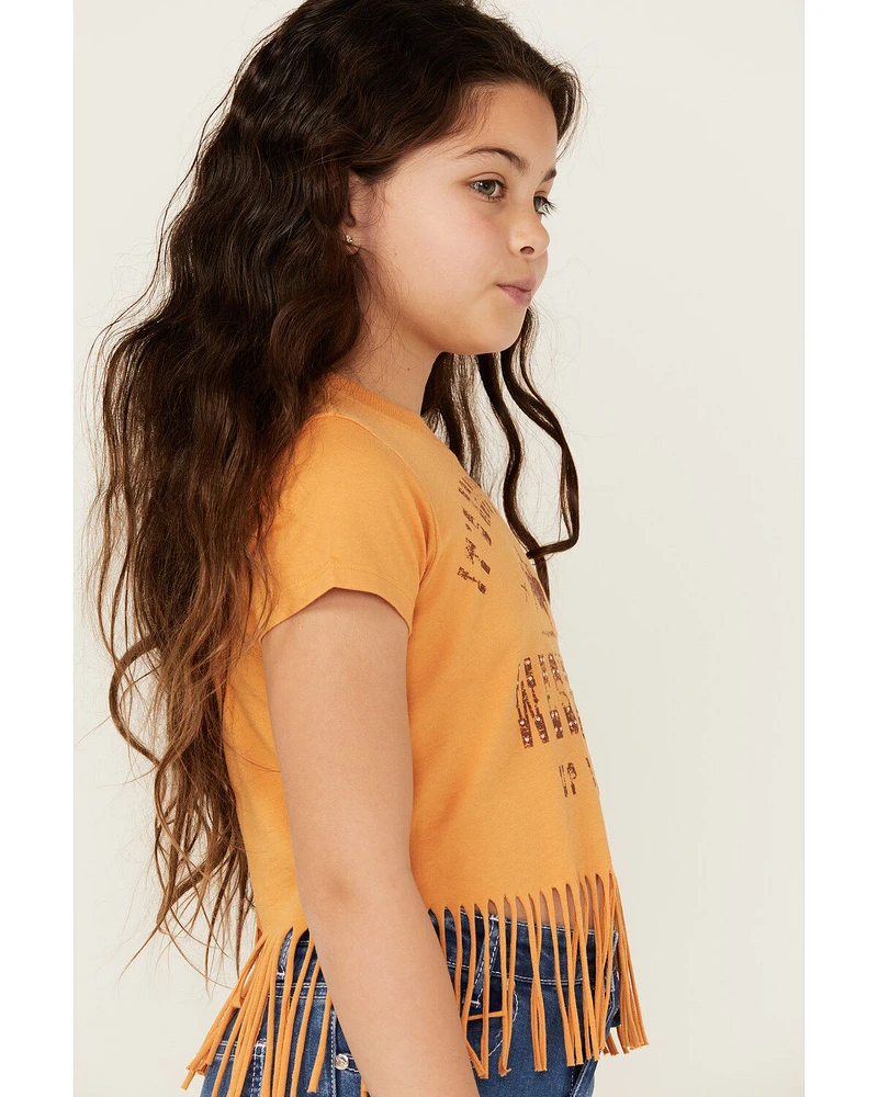 Shyanne Girls' It's About To Get Western Fringe Short Sleeve Graphic Tee