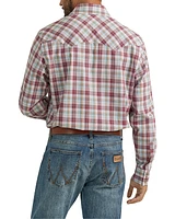 Wrangler Retro Men's Plaid Print Long Sleeve Snap Western Shirt