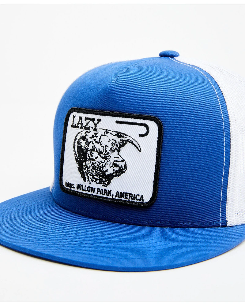 Lazy J Ranch Men's Cattle Headquarters Logo Patch Mesh-Back Ball Cap
