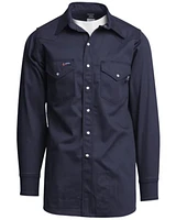 Lapco Men's FR Solid Long Sleeve Snap Western Work Shirt