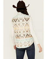 Outback Trading Co Women's Rosalie Southwestern Print Zip-Up Vest