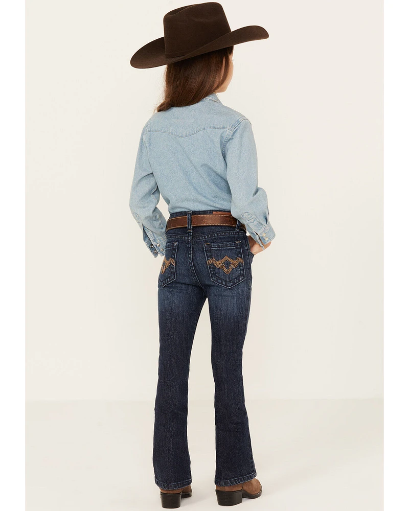 Shyanne Little Girls' Dark Wash Bootcut Stretch Jeans