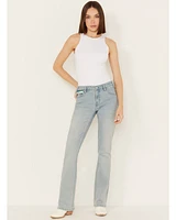 Hooey by Rock & Roll Denim Women's Light Wash Mid Rise Extra Stretch Bootcut Jeans