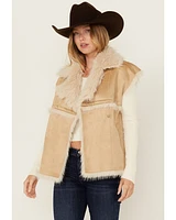 Revel Women's Faux Suede Fur Vest