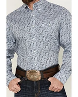 Wrangler Men's Classics Paisley Print Long Sleeve Button-Down Western Shirt