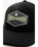 Smith & Wesson Men's Black Rubber Patch Baseball Cap
