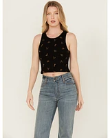 Discreture Women's Western Embroidered Cropped Tank