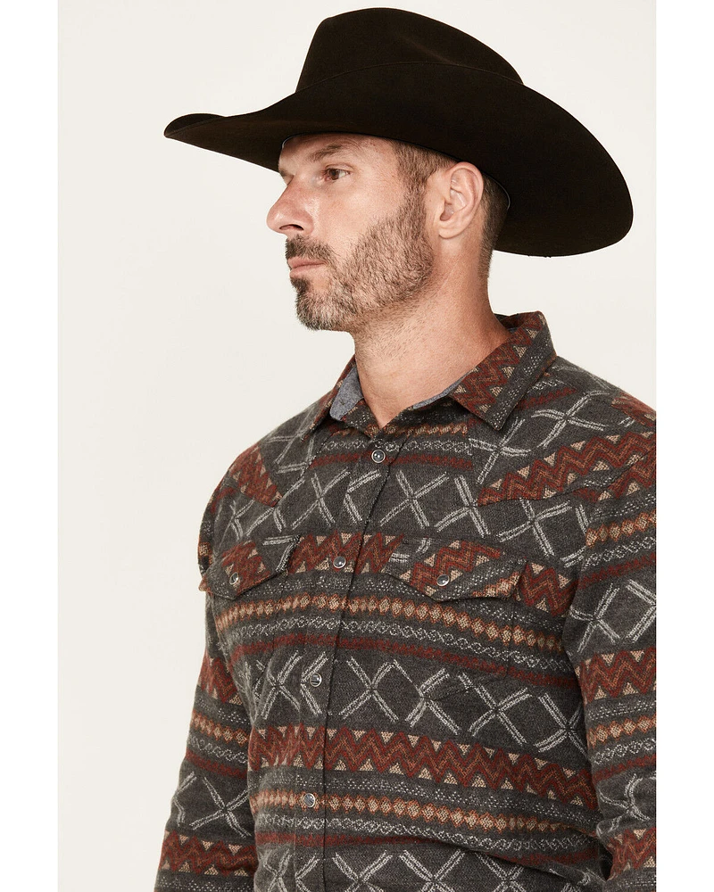 Cody James Men's Stand Tall Southwestern Print Long Sleeve Snap Western Shirt