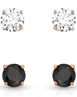 Montana Silversmiths Women's Opposites Attract Double Crystal Post Earring Set - 2 Piece