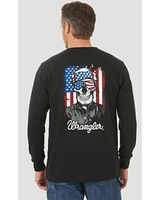 Wrangler FR Men's Skull Flag Graphic Long Sleeve Work T-Shirt - Big
