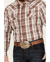 Cody James Men's Day Trip Plaid Print Long Sleeve Western Snap Shirt