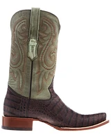 Tanner Mark Men's Caiman Belly Print Western Boots - Square Toe