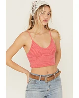 Fornia Women's Seamless Floral Jacquard Tank Top