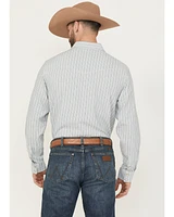 Blue Ranchwear Men's Cloud Striped Long Sleeve Snap Western Shirt