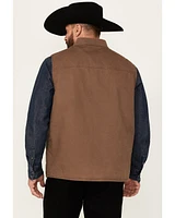 Wrangler Men's Harvest Quilted Lined Zipper Vest