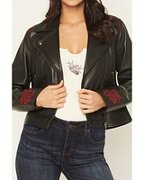Idyllwind Women's Glenrose Floral Leather Jacket