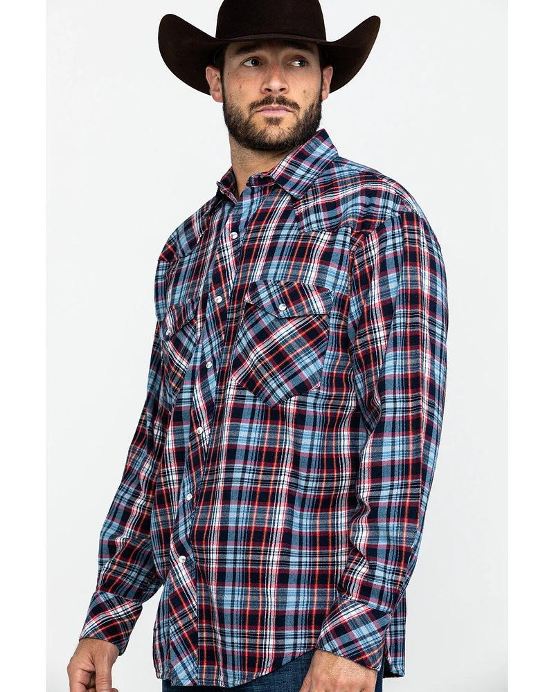 Resistol Men's Crook Small Plaid Long Sleeve Western Shirt