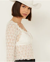 Free People Women's Madison Sheer Long Sleeve Shirt