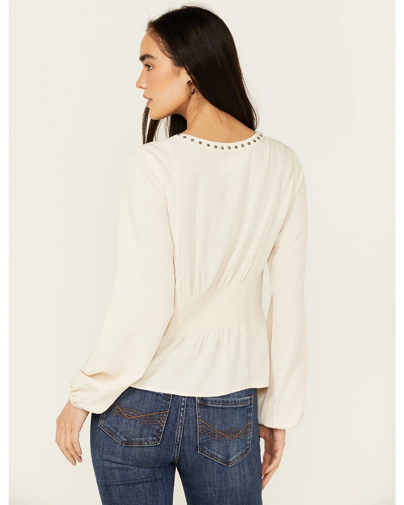 Idyllwind Women's Elenora Studded Jacquard Top