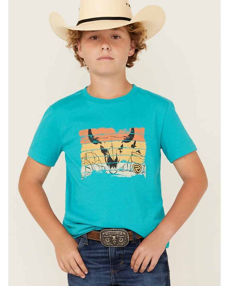Rock & Roll Denim Boys' Steerhead Short Sleeve Graphic T-Shirt