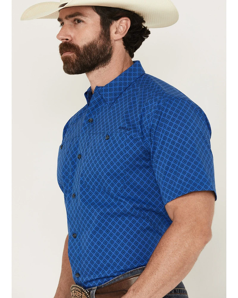 Ariat Men's 360 Medallion Print Short Sleeve Button-Down Performance Western Shirt